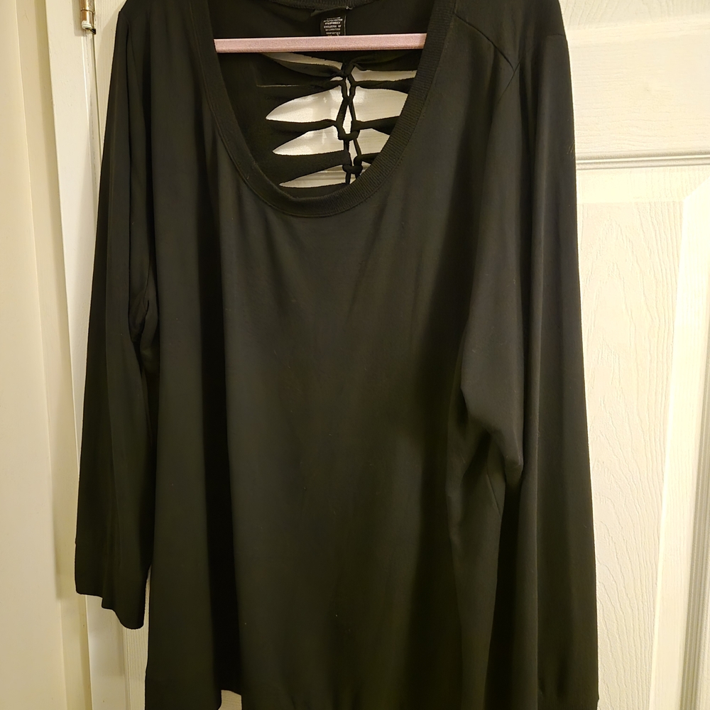 Torrid Black Cutout Back Sweater